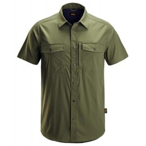 Camisa manga corta LiteWork 8520 verde caqui 3XL