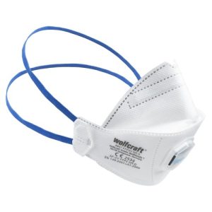 Máscara plegable de protección respiratoria con válvula, FFP2