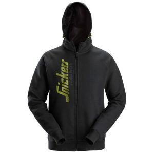 2846 Sudaderas con cremallera y capucha negra (3XL)