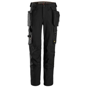Pantalón largo mujer elástico bolsillos flotantes desmontables AllroundWork 6771 negro T.092