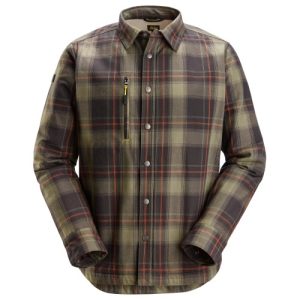 8522 Camisa aislante AllroundWork verde caqui-negro talla 3XL
