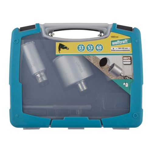 Juego de sierras de corona de perforación, recubrimiento de carburo de tungsteno, 5 piezas - Imagen 6