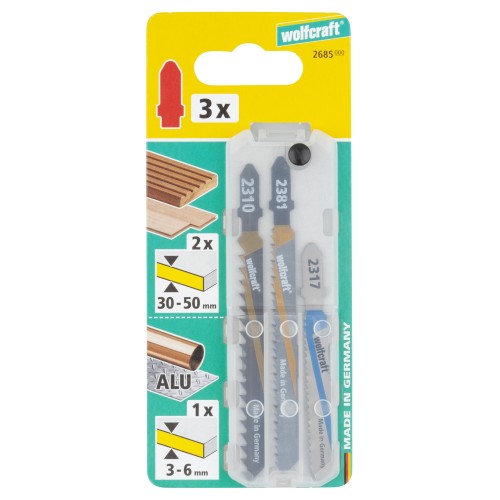 Kit de primeros pasos con 3 hojas para sierra de calar, vástago en T - Imagen 2