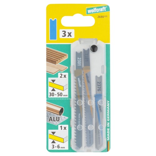 Juego de inicio de 3 hojas de sierra de calar, vástago en U - Imagen 2