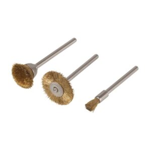 Juego de minicepillos de alambre de latón, 3 piezas