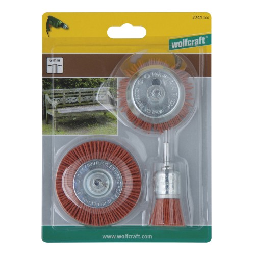 Juego de cepillos de alambre de nylon, agresivos, 3 piezas - Imagen 3