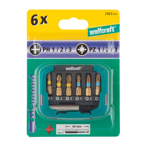 Estuche de puntas de diamante, punta de estrella (PH/PZ), 7 piezas - Imagen 2