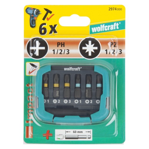 Caja de puntas Impact, estrella (PH/PZ 1–3), 7 piezas - Imagen 2