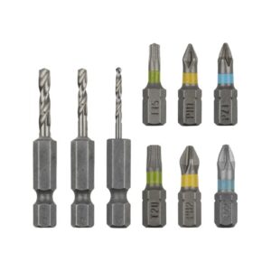 Juego de accesorios Flipbit para taladrar y atornillar, 9 piezas