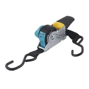 Cincha con carraca con gancho y mecanismo de rebobinado