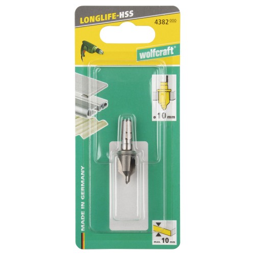 Avellanador de acero de alta velocidad, con tope de profundidad, vástago hexagonal - Imagen 2