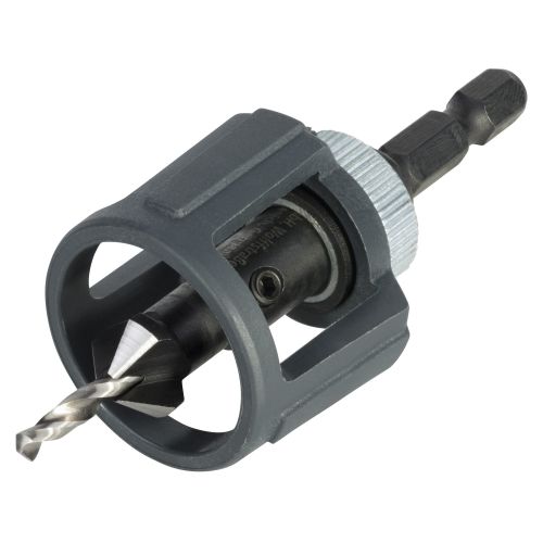 Broca con avellanador y tope de profundidad