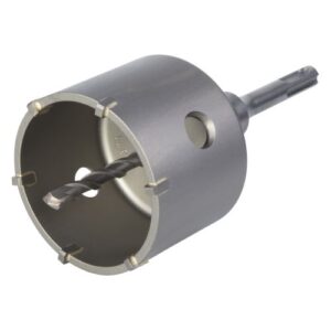 Corona de perforación con broca de carburo y adaptador SDS-Plus