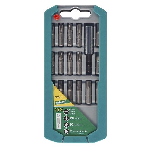 Caja de puntas ranura/estrella (PH/PZ) / TORX® (T), 17 piezas - Imagen 4