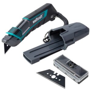 Juego de cúter de cuchilla trapezoidal PRO SAFETY con estuche