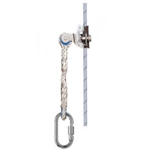 Dispositivo anticaídas deslizante MIRA STOP 621S de acero inoxidable para cuerda trenzada semiestática de 11 mm