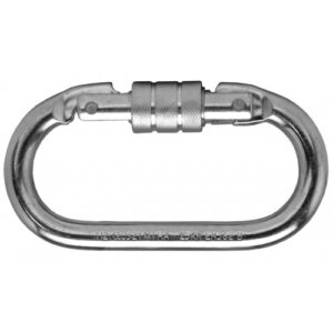 Mosquetón ovalado de acero de cierre de virola de rosca M50