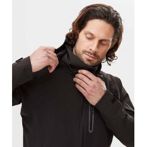 1218 Chaqueta impermeable SoftShell FlexiWork con capucha negro - Imagen 7