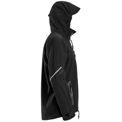 1218 Chaqueta impermeable SoftShell FlexiWork con capucha negro - Imagen 3