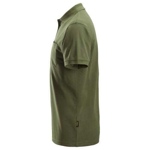 2708 Polo de manga corta clásico verde khaki - Imagen 4