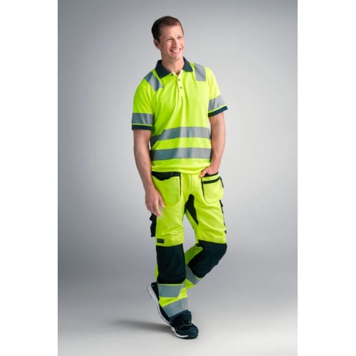 2730 Polo de manga corta alta visibilidad clase 2 amarillo - Imagen 2