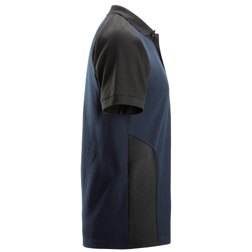 2750 Polo de manga corta bicolor azul marino-negro - Imagen 2