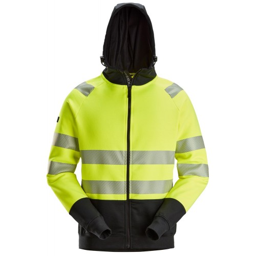 2839 Sudadera alta visibilidad clase 2 con capucha y cremallera completa amarillo-negro