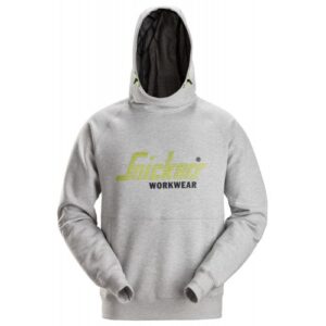 2845 Sudaderas con capucha y logo color gris jaspeado