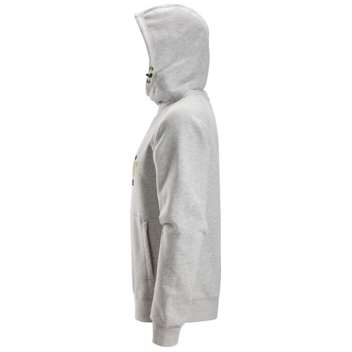 2845 Sudaderas con capucha y logo color gris jaspeado - Imagen 3