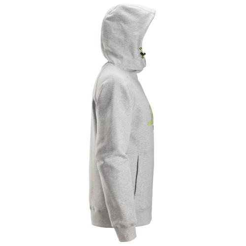 2845 Sudaderas con capucha y logo color gris jaspeado - Imagen 4