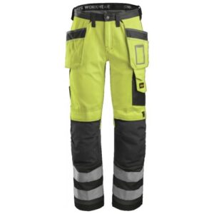 3233 Pantalón Alta Visibilidad con bolsillos flotantes Clase 2 Amarillo / Gris antracita