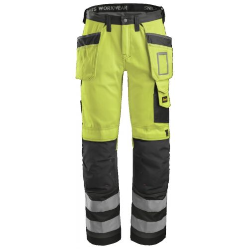 3233 Pantalón Alta Visibilidad con bolsillos flotantes Clase 2 Amarillo / Gris antracita