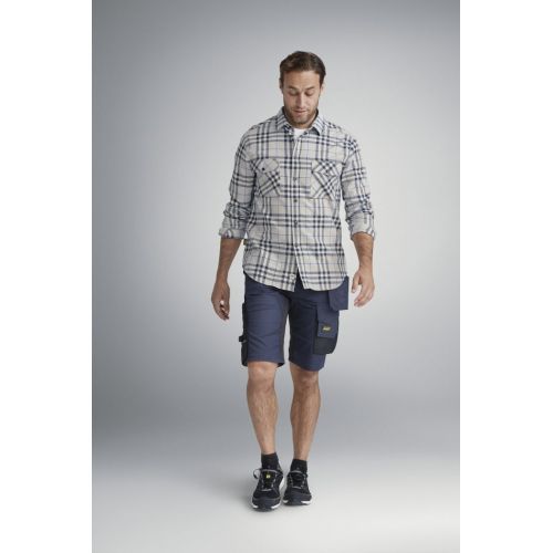 8516 Camisa de manga larga de franela de cuadros AllroundWork ceniza/ rojo - Imagen 2