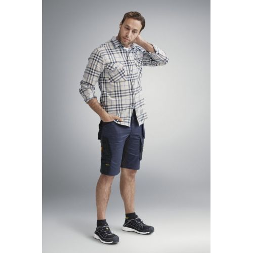 8516 Camisa de manga larga de franela de cuadros AllroundWork ceniza/ rojo - Imagen 6