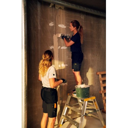 2597 Camiseta manga corta con logo para mujer gris jaspeado - Imagen 6