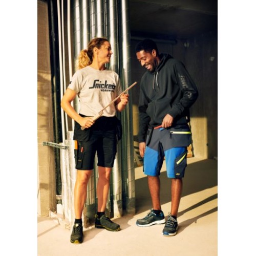 2597 Camiseta manga corta con logo para mujer azul marino jaspeado - Imagen 5