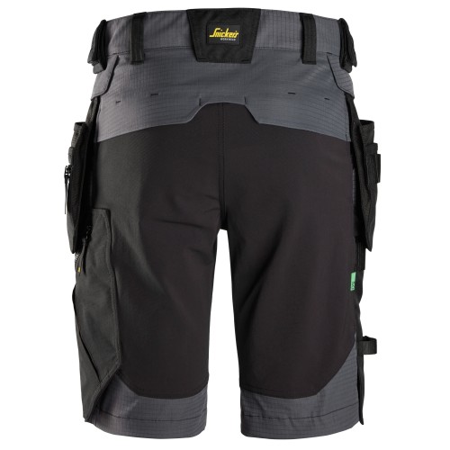 6172 Pantalones cortos de trabajo bolsillos flotantes desmontables FlexiWork color gris acero - Imagen 2