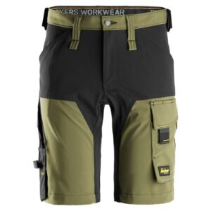 6173 Pantalones cortos de trabajo elásticos AllroundWork verdes