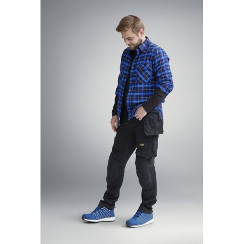 8516 Camisa de manga larga de franela de cuadros AllroundWork azul marino/ azul - Imagen 6