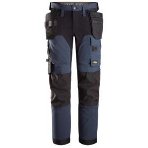 6275 Pantalones largos de trabajo elásticos 4 vías con bolsillos flotantes AllroundWork color azul marino