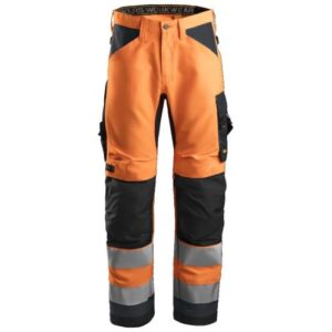 6331 Pantalón AllroundWork Alta Visibilidad CL2 Naranja / Gris acero