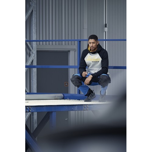 6351 Pantalones largos de trabajo elásticos ajuste holgado AllroundWork Loose Fit color azul/ negro - Imagen 6