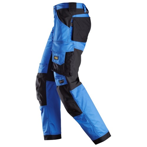 6351 Pantalones largos de trabajo elásticos ajuste holgado AllroundWork Loose Fit color azul/ negro - Imagen 4