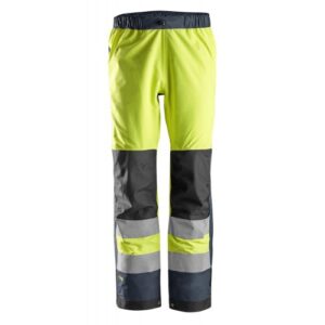 6530 Pantalones largos de trabajo impermeables Waterproof Shell de alta visibilidad clase 2 AllroundWork amarillo/ azul marino