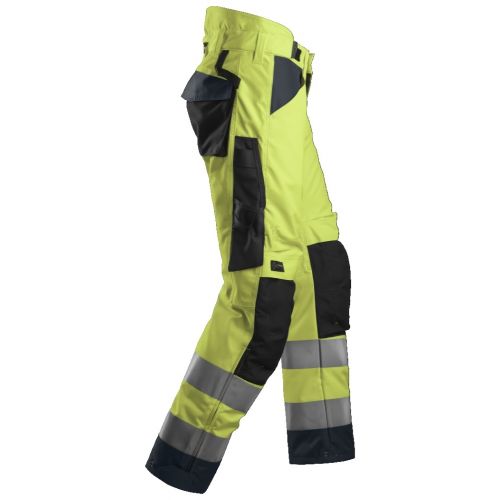 6639 Pantalones largos de trabajo aislantes 37.5® de alta visibiidad clase 2 AllroundWork amarillo/ gris acero - Imagen 3