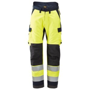 6663 Pantalones largos de trabajo aislantes 37.5® de alta visibiidad clase 2 ProtecWork amarillo-azul marino