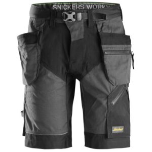 6904 Pantalones cortos de trabajo FlexiWork+ bolsillos flotantes gris acero