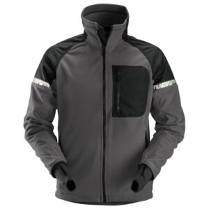 8005 Chaqueta polar cortavientos AllroundWork gris acero/ negro