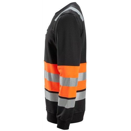 8031 Sudadera de alta visibilidad clase 1 negro-naranja - Imagen 3