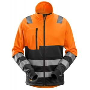 8035 Chaqueta con cremallera completa de alta visibilidad clase 2 naranja-negro